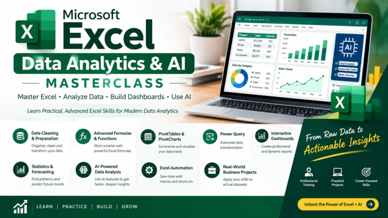 Microsoft Excel Data Analytics & AI Masterclass